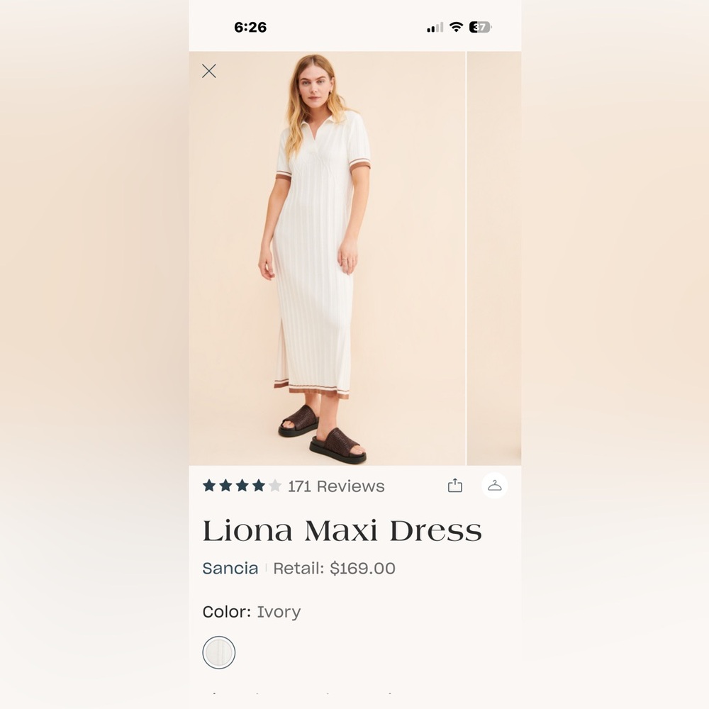 Sancia classic knit maxi dress